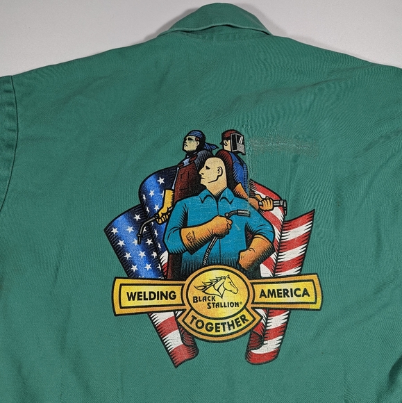 Vintage Black Stallion Sz XL Welders Jacket - Picture 3 of 8